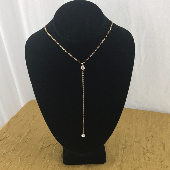 Romantic CZ Drop Lariat Y Necklace - Picture 3 of 7